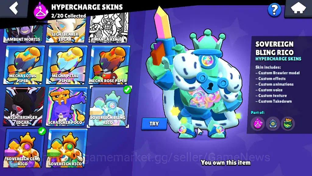 Brawl Stars Accounts 6713 Trophy|10k Bling|55Brawler 6Max|FullBuffies B image 18