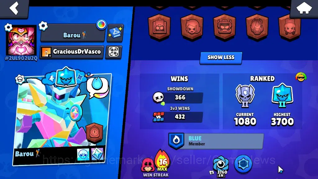 Brawl Stars Accounts 6713 Trophy|10k Bling|55Brawler 6Max|FullBuffies B image 4
