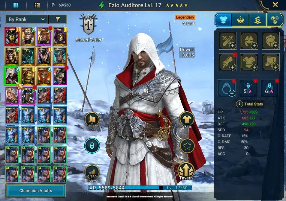 Raid: Shadow Legends Accounts Lv 38|634K Power|1 Mythical(Aphidus)|7 Legend(Senn image 11