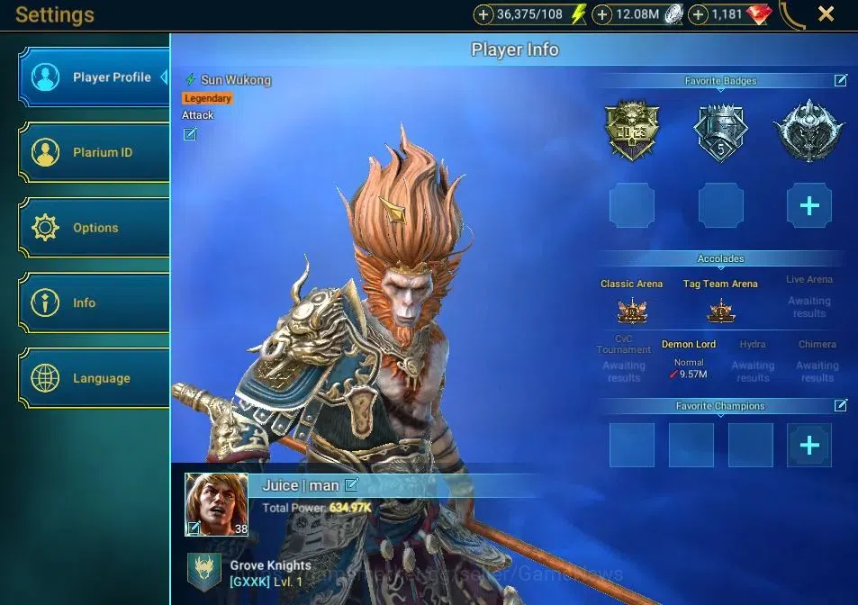 Raid: Shadow Legends Accounts Lv 38|634K Power|1 Mythical(Aphidus)|7 Legend(Senn image 2