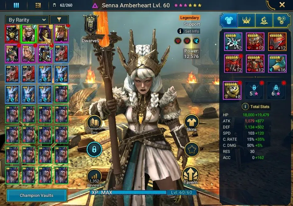 Raid: Shadow Legends Accounts Lv 38|634K Power|1 Mythical(Aphidus)|7 Legend(Senn image 4