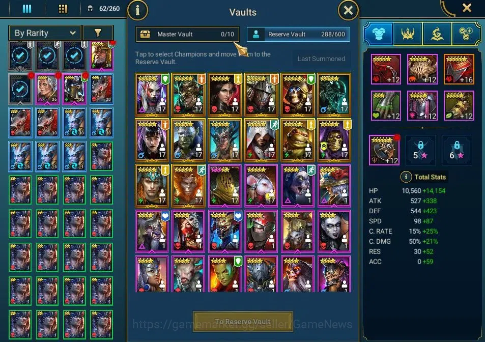 Raid: Shadow Legends Accounts Lv 38|634K Power|1 Mythical(Aphidus)|7 Legend(Senn image 6