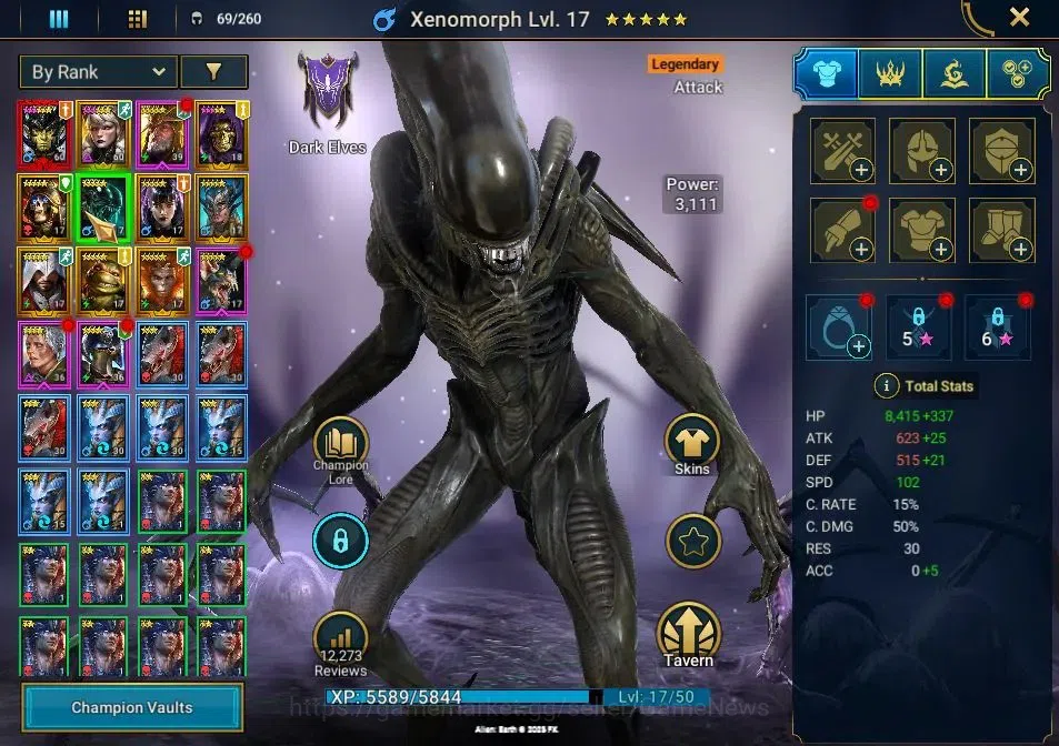 Raid: Shadow Legends Accounts Lv 38|634K Power|1 Mythical(Aphidus)|7 Legend(Senn image 8