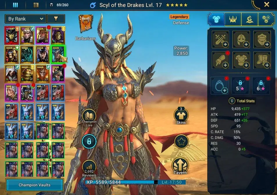 Raid: Shadow Legends Accounts Lv 38|634K Power|1 Mythical(Aphidus)|7 Legend(Senn image 9