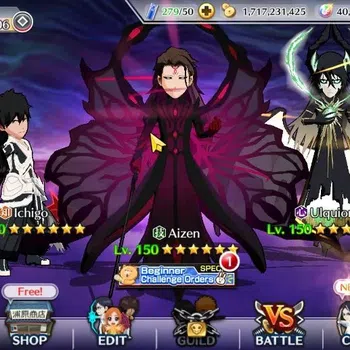Bleach: Brave Souls Accounts High-End Global |887K BP+40K Orb|9K PS,9K PA acc