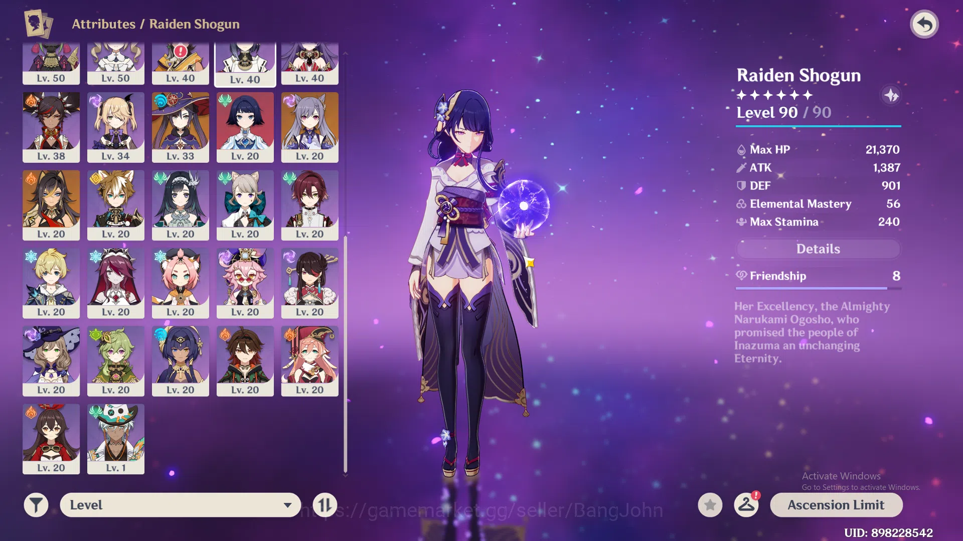 Genshin Impact Accounts ASIA | AR 56 | 5 Limit | Clorinde, Zhong li, Raide image 3