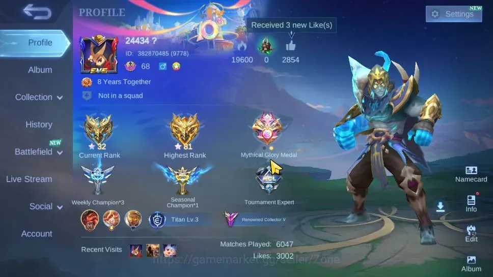 Mobile Legends: Bang Bang Accounts Collector Skin 223|Renowned|Collector Natalia|Epic 1