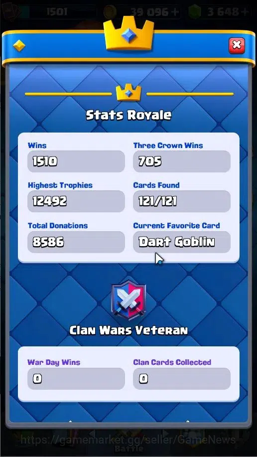 Clash Royale Accounts Lv 1501|Trophy 12424|KTL 15|Card 121|5 Max|2 Hero image 7