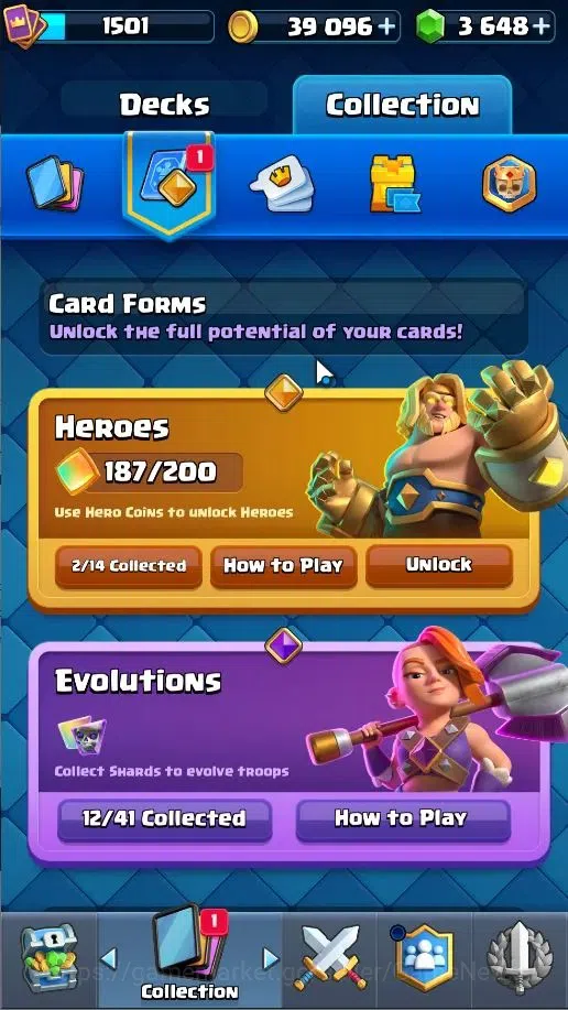 Clash Royale Accounts Lv 1501|Trophy 12424|KTL 15|Card 121|5 Max|2 Hero image 8