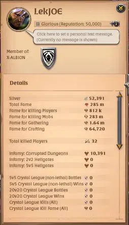 Albion Online Accounts ASIA|285M Total Fame|5 WP Lv 100 [4 Nature Stf Tre image 1
