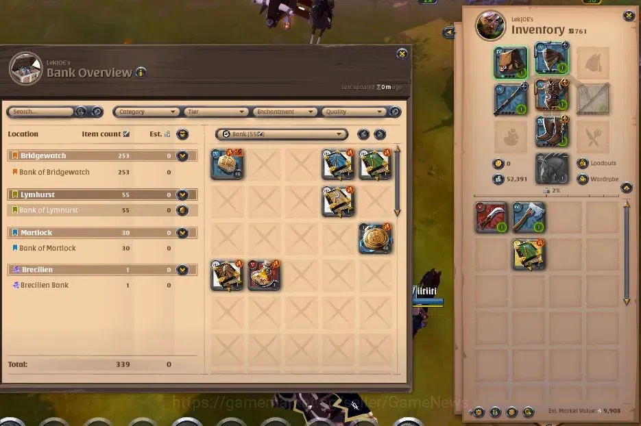 Albion Online Accounts ASIA|285M Total Fame|5 WP Lv 100 [4 Nature Stf Tre image 2