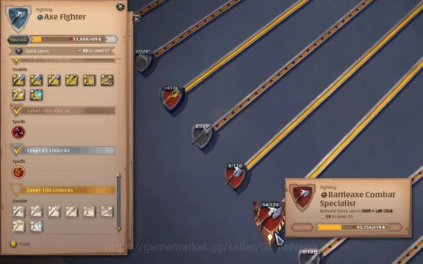 Albion Online Accounts ASIA|285M Total Fame|5 WP Lv 100 [4 Nature Stf Tre image 5