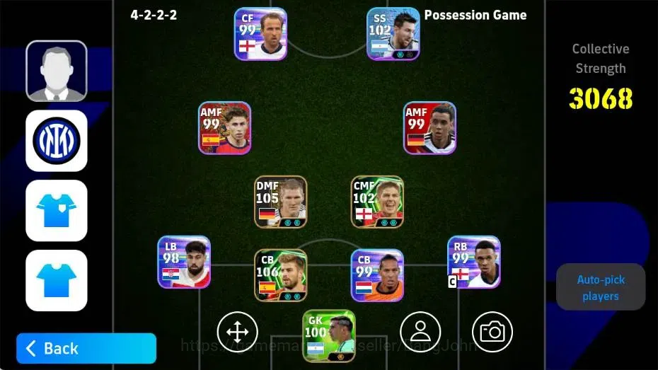 eFootball Accounts Legends & Iconic Players Mobile|PW 3068|B. Schweinsteiger Epic,Gerard Pique Epic,Steven Gerrard 1