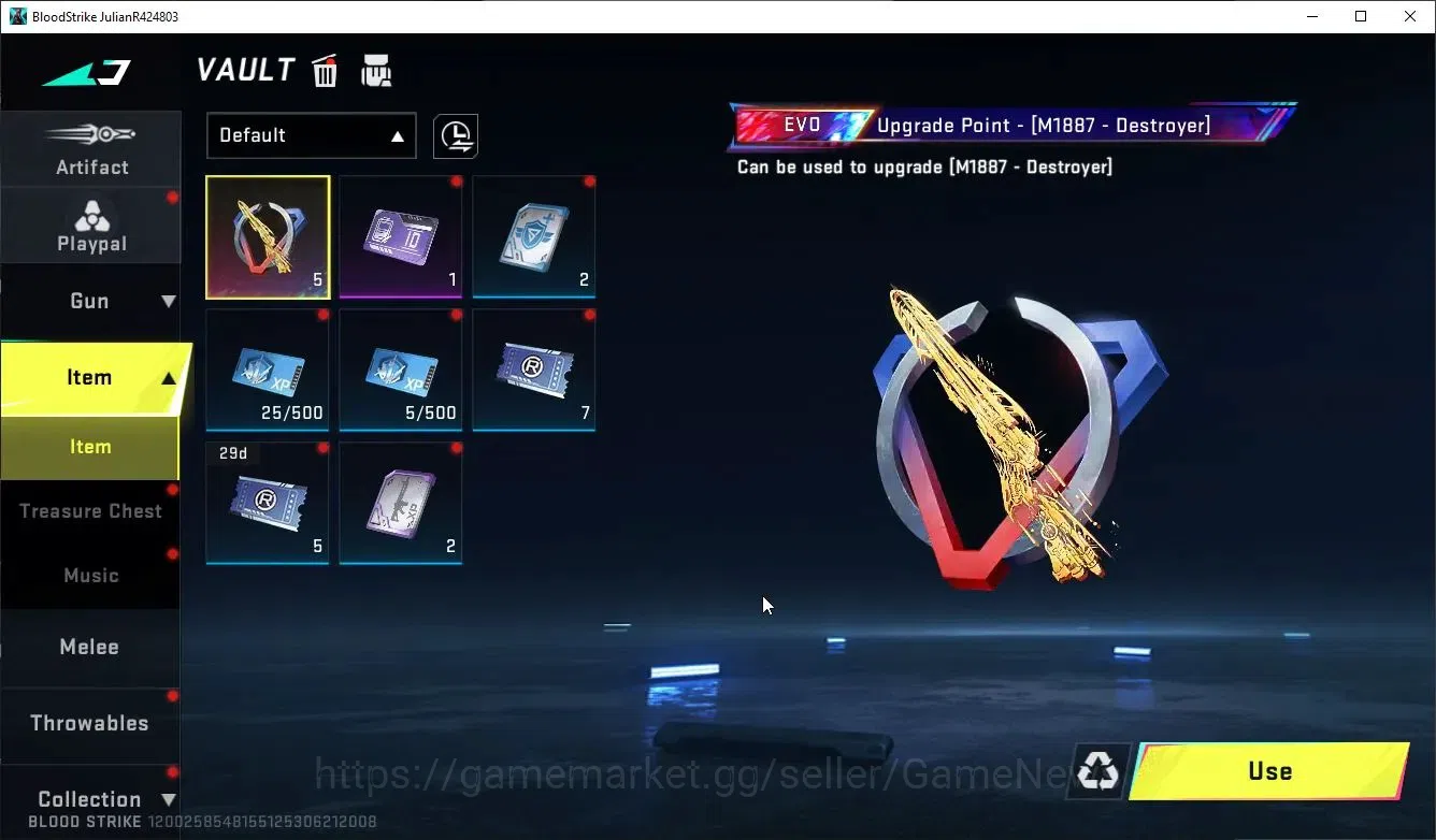 Blood Strike Accounts ASIA|ULTRA KRAKEN-Purple Lightning | EVO M1887-Des image 10