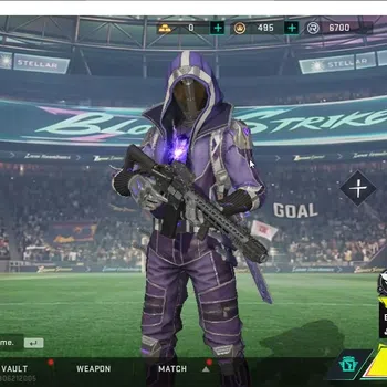 Blood Strike Rare Skin ASIA|ULTRA KRAKEN-Purple Lightning | EVO M1887-Des image 1