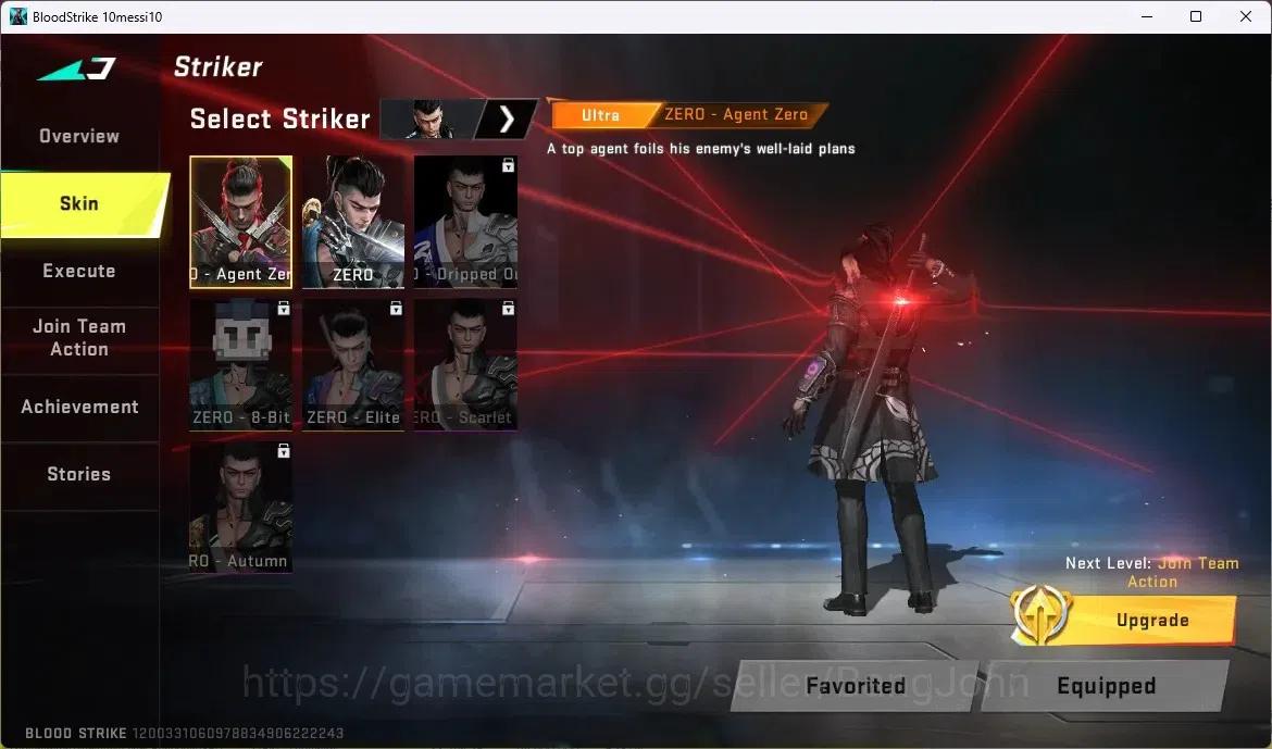 Blood Strike Accounts ASIA | 1 ULTRA STRIKER: ZERO-Agent Zero | 3 LEGEND image 8