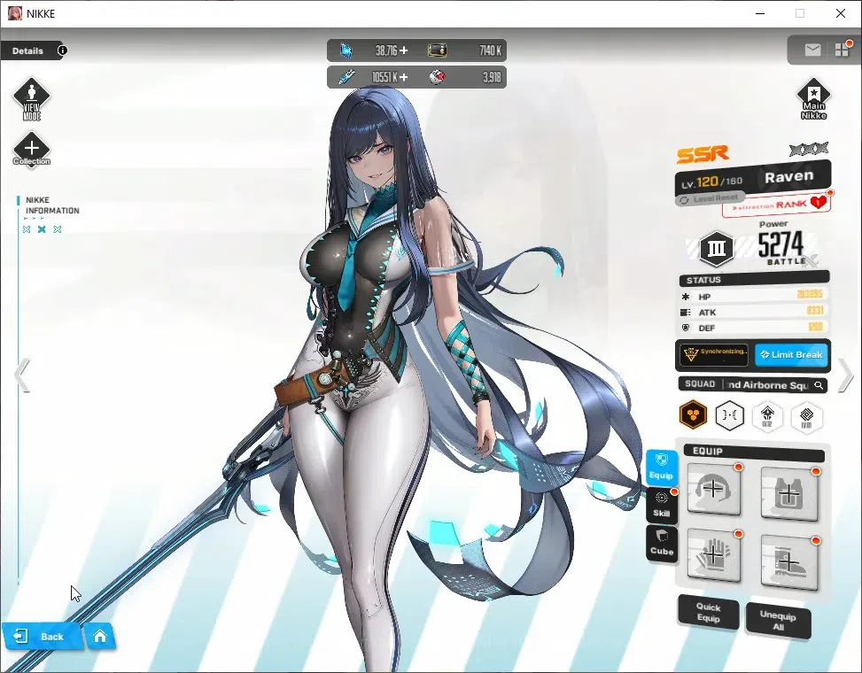 Goddess of Victory: Nikke Accounts Global|23SSR|SyncLV120|Gem38k|(Collab EVE,Raven),A image 7
