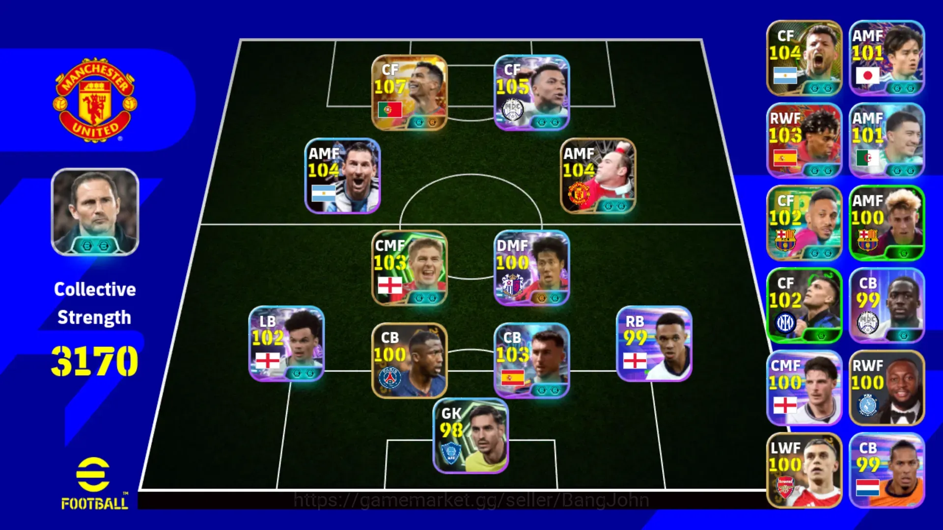 eFootball Accounts Legends & Iconic Players Android|PW 3170|BIGT Ronaldo,Epic Gerrard Aguero Rooney,Shwt Mbappe lapote 1