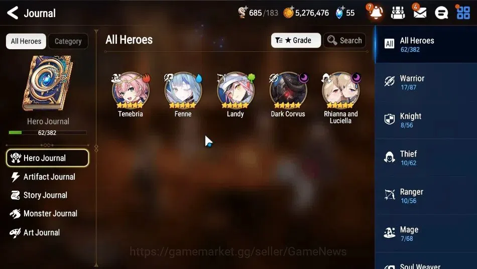 Epic Seven Accounts GLOBAL Unverif|New Era|2 ML (Rhiana&Luciel,Dark Co image 6