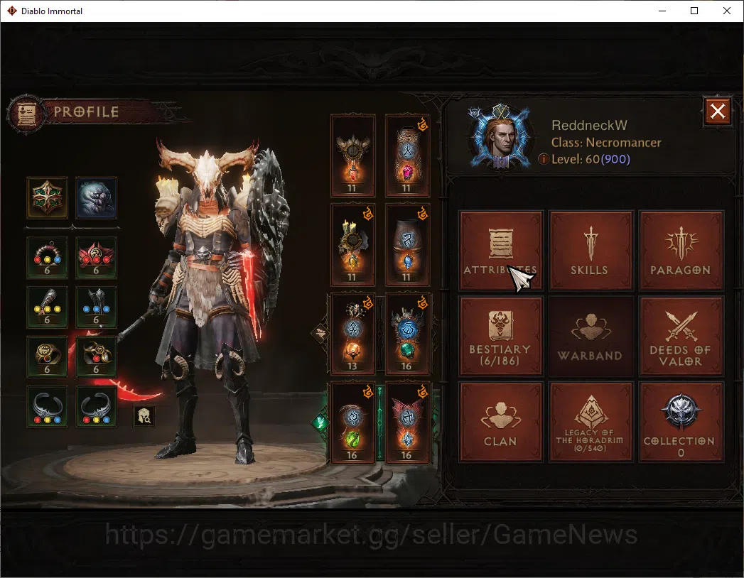 Diablo Immortal Accounts NA - High heaven|CS ON|Lv60(900)|Necromancer|CR 41 image 3