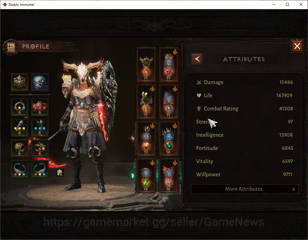 Diablo Immortal Accounts NA - High heaven|CS ON|Lv60(900)|Necromancer|CR 41 image 4