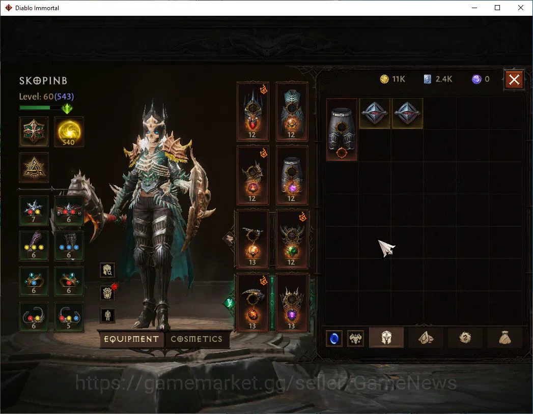 Diablo Immortal Accounts SEA - verathiel|Lv60(543)|Necromancer|33K CR|Reso  image 5