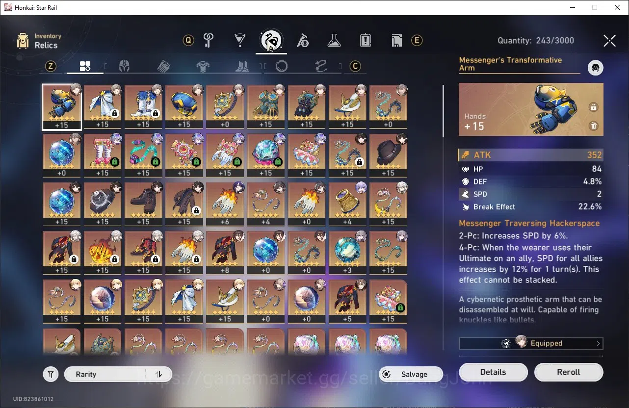 Honkai Star Rail Accounts ASIA | TL62 | Silver Wolf LV.999,Huohuo,Archer,Jin image 8