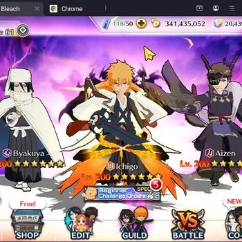 Bleach: Brave Souls Accounts High-End GLOBAL 97k BP+20 Orb| FreshStory | Ichigo DT/7th/10th | Yoruichi Swimsuit25 | Aizen SS
