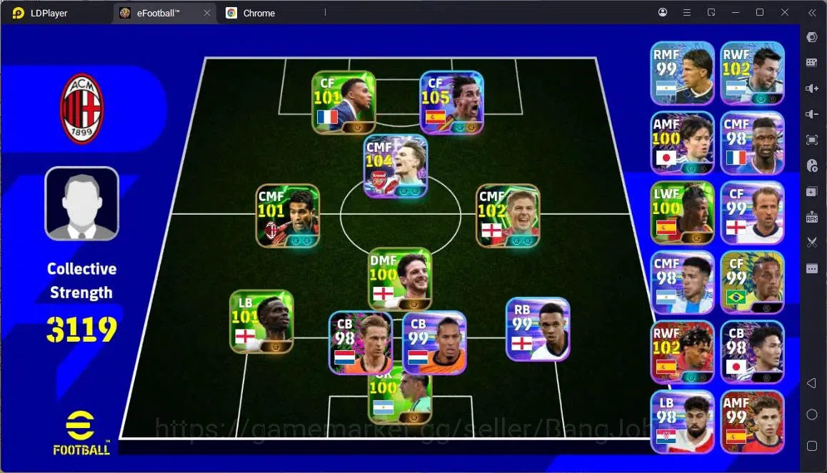 eFootball Accounts Legends & Iconic Players Mobile |PW 3119|Epic Gerrard,Serginho|Showtime Ferran 1