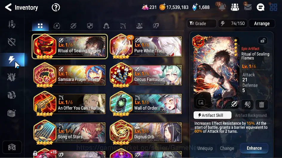 Epic Seven Accounts GLOBAL Unverif|New Era|5 ML(LOT Scales, NC Landy,  image 8