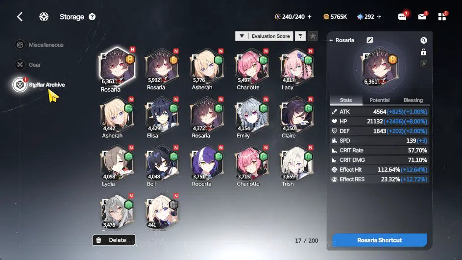 StarSavior Accounts Global|Lv 46|26 SSR 4LB3 [Asherah WaltzLB3+Arc,Ros image 17