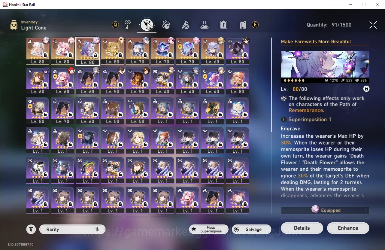 Honkai Star Rail Accounts ASIA TL67 14 Limit Castorice Prime Team + Sign | P image 10