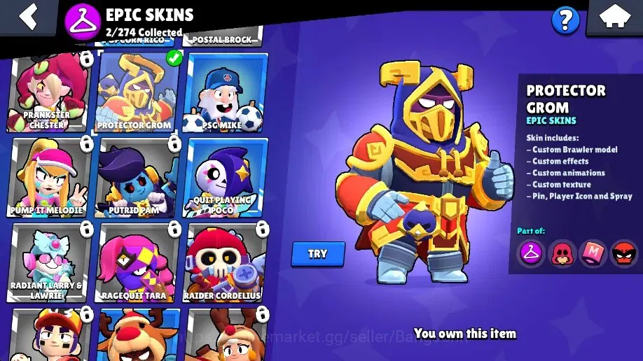 Brawl Stars Accounts Global | 1116 Thropy|17 Brawlers|3 Max+Hypercharge image 10
