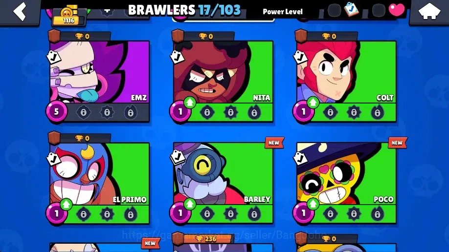 Brawl Stars Accounts Global | 1116 Thropy|17 Brawlers|3 Max+Hypercharge image 6