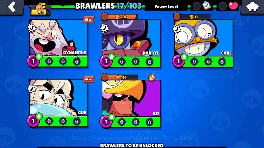 Brawl Stars Accounts Global | 1116 Thropy|17 Brawlers|3 Max+Hypercharge image 7
