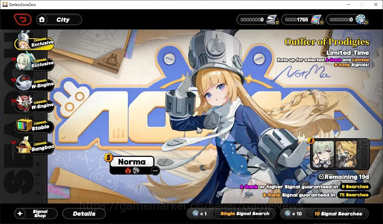 Zenless Zone Zero Accounts Starter ASIA|IK 37|S1 CH4|1,7K Chrome|1 Limited (Ye ShunGuang)+Sign|1 STD [Rina]|2S BangBo|MC 18