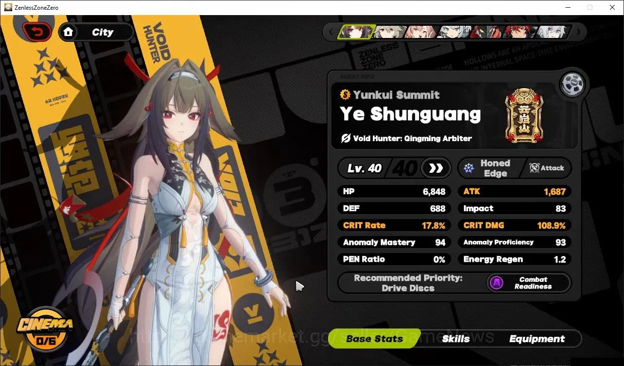 Zenless Zone Zero Accounts Starter ASIA|IK 37|S1 CH4|1,7K Chrome|1 Limited (Ye ShunGuang)+Sign|1 STD [Rina]|2S BangBo|MC 8