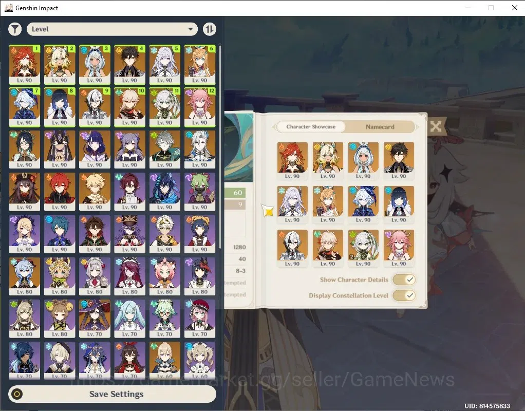Genshin Impact Accounts Others Asia|AR 60|Prem Team Mavu,Skirk,Arle|20 Limit+19 (*5)Wp|Xilonen,Yelan C1,Neuvi,Ei Etc)+Sign 1