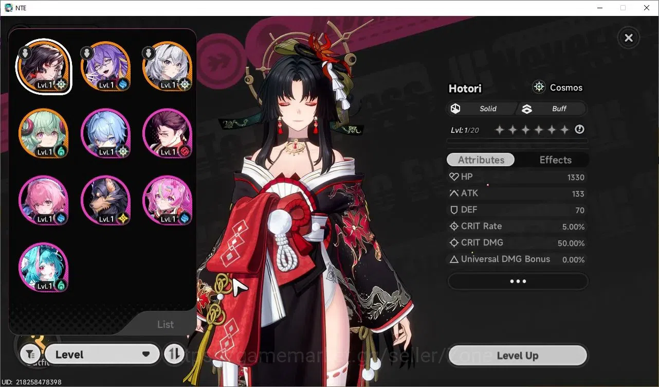 Neverness to Everness Accounts EU | HL 3 | 3 SSR (Hotori,Moona,Fadia) + 6 SR | 1 S-Class Selector| TakeMail Check SS| NTE704Z 1