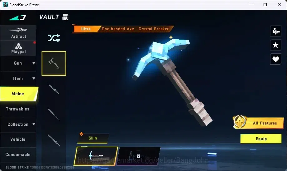 Blood Strike Accounts ASIA | 1 ULTRA MELEE | 3 ULTRA GUN | Ethan - Byaku image 6