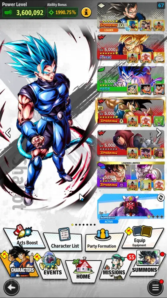 Dragon Ball Legends Accounts 332M TotalPower|LV156|5UL+1LR+15LL|SSGSS Gogeta,LS image 2