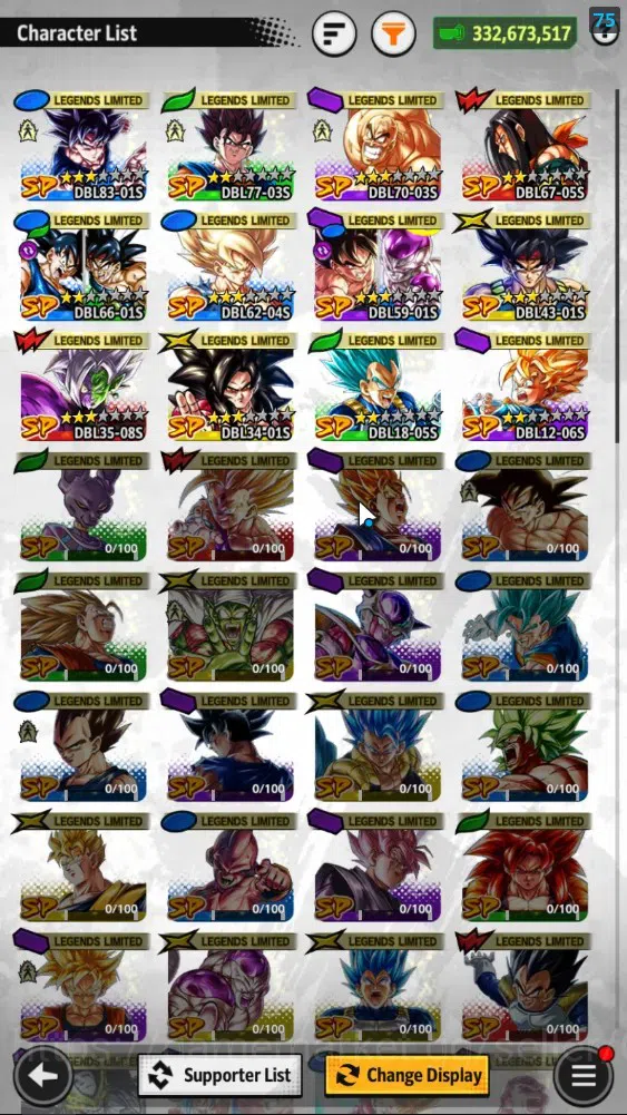 Dragon Ball Legends Accounts 332M TotalPower|LV156|5UL+1LR+15LL|SSGSS Gogeta,LS image 5