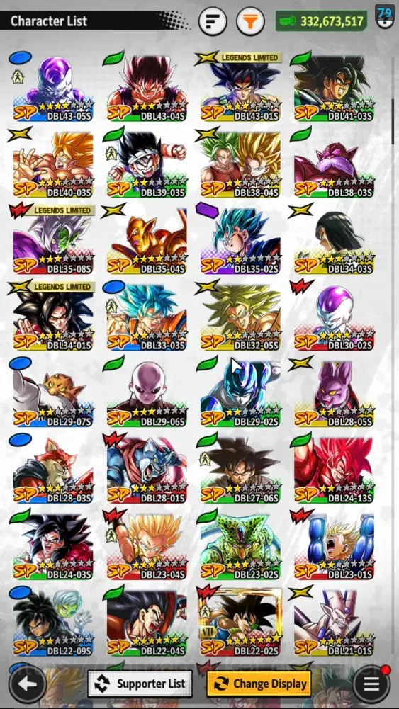 Dragon Ball Legends Accounts 332M TotalPower|LV156|5UL+1LR+15LL|SSGSS Gogeta,LS image 7