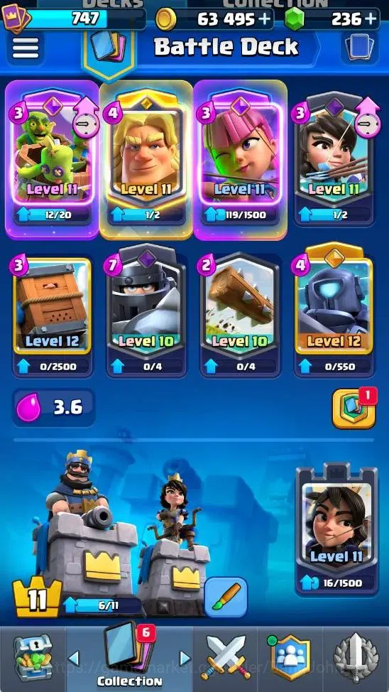 Clash Royale Accounts Mobile |KTL 11|Trophy 5829|1 Hero|7 Evo|1 Champ Ca image 4