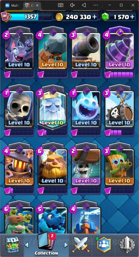 Clash Royale Accounts Global |CL 1357|KTL 13|Trophy 8734|120 Card|3 L15| image 10