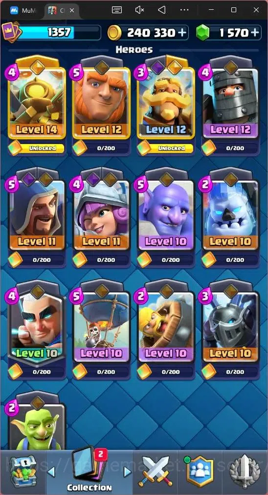 Clash Royale Accounts Global |CL 1357|KTL 13|Trophy 8734|120 Card|3 L15| image 11