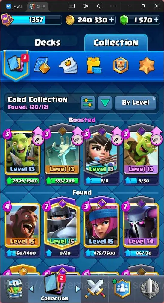Clash Royale Accounts Global |CL 1357|KTL 13|Trophy 8734|120 Card|3 L15| image 7