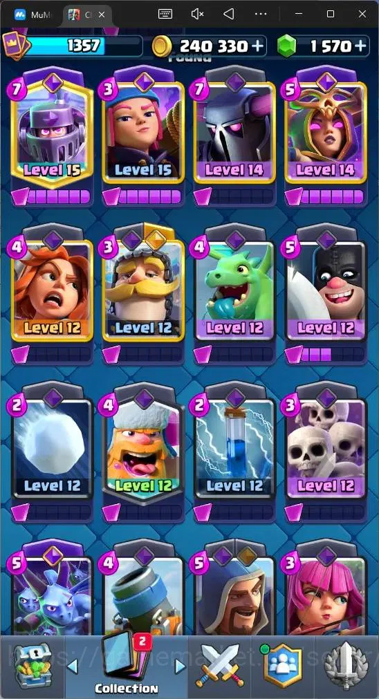 Clash Royale Accounts Global |CL 1357|KTL 13|Trophy 8734|120 Card|3 L15| image 8