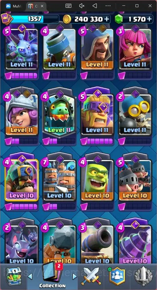 Clash Royale Accounts Global |CL 1357|KTL 13|Trophy 8734|120 Card|3 L15| image 9