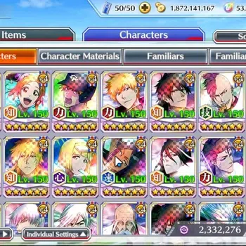 Bleach: Brave Souls Accounts High-End GLOBAL|53k Orbs|SwimSuit26 Gisele,Orihime,DT Ichigo,Duo New Ichigo,10th
